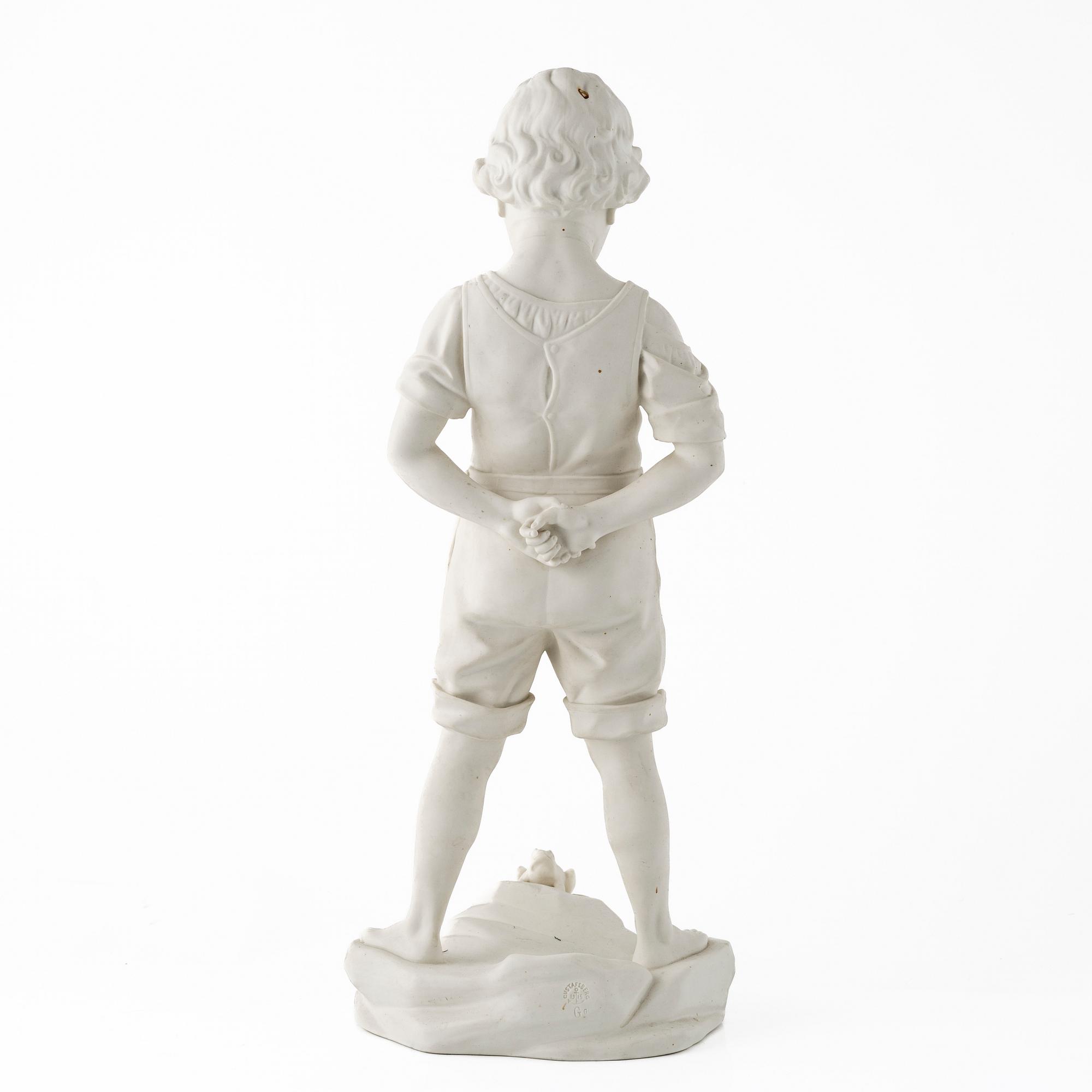 Figurin, "Pojke med groda", Gustafsberg, 1915.