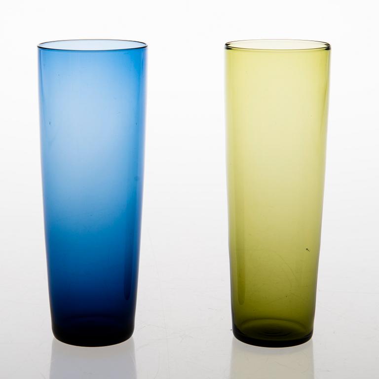 TAPIO WIRKKALA, saftglas, 10 st, modell 2204, Iittala. I produktion 1956-1969.