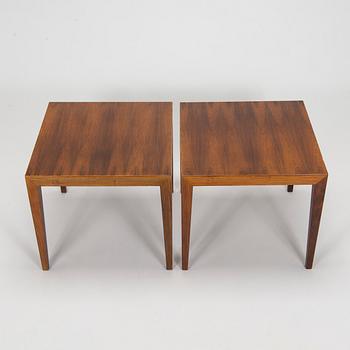 Severin Hansen, sivupöytiä, pari, malli 140, Haslev Møbelfabrik,Tanska, 1900-luvun puoliväli.