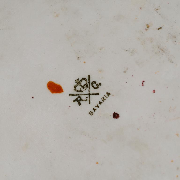 VASER, 1 par, porslin, Kronach, Tyskland, omkring år 1900.