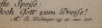 JOHANN ELIAS RIDINGER, 2 st, etsningar, Tyskland. 1700-tal.