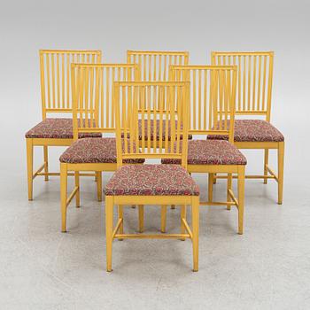 Six Leksand model chairs, second half of the 20th century.