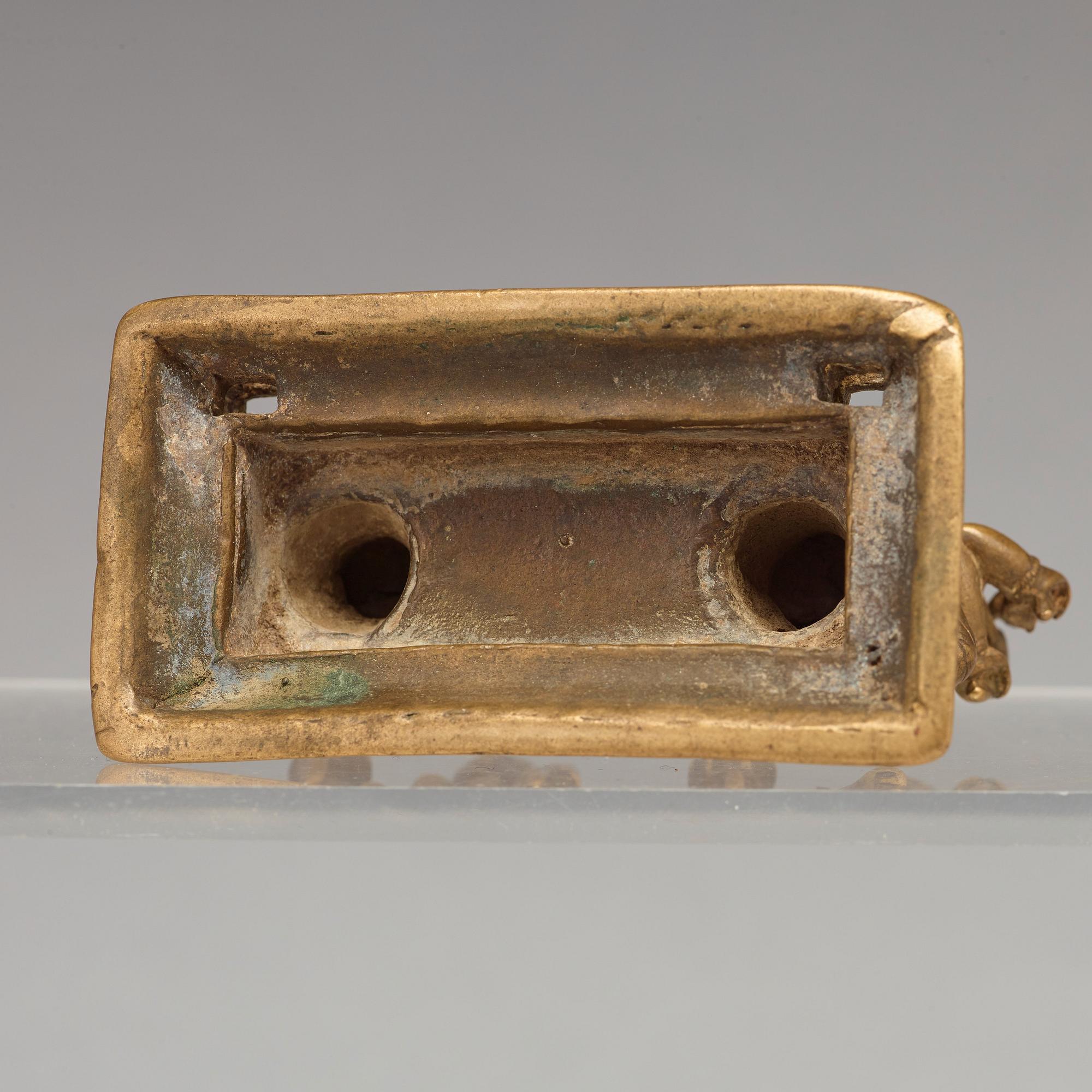 GUDOMAR, tre stycken, kopparlegering. Indien, 1800-tal.