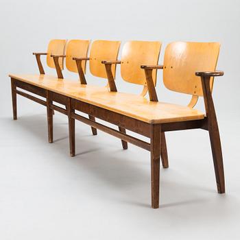 Ilmari Tapiovaara, An early 1950s five-seater 'Domus' bench row.