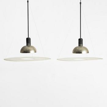 Achille Castiglioni, a pair of "Frisbi" ceiling lights, Flos, Italy.