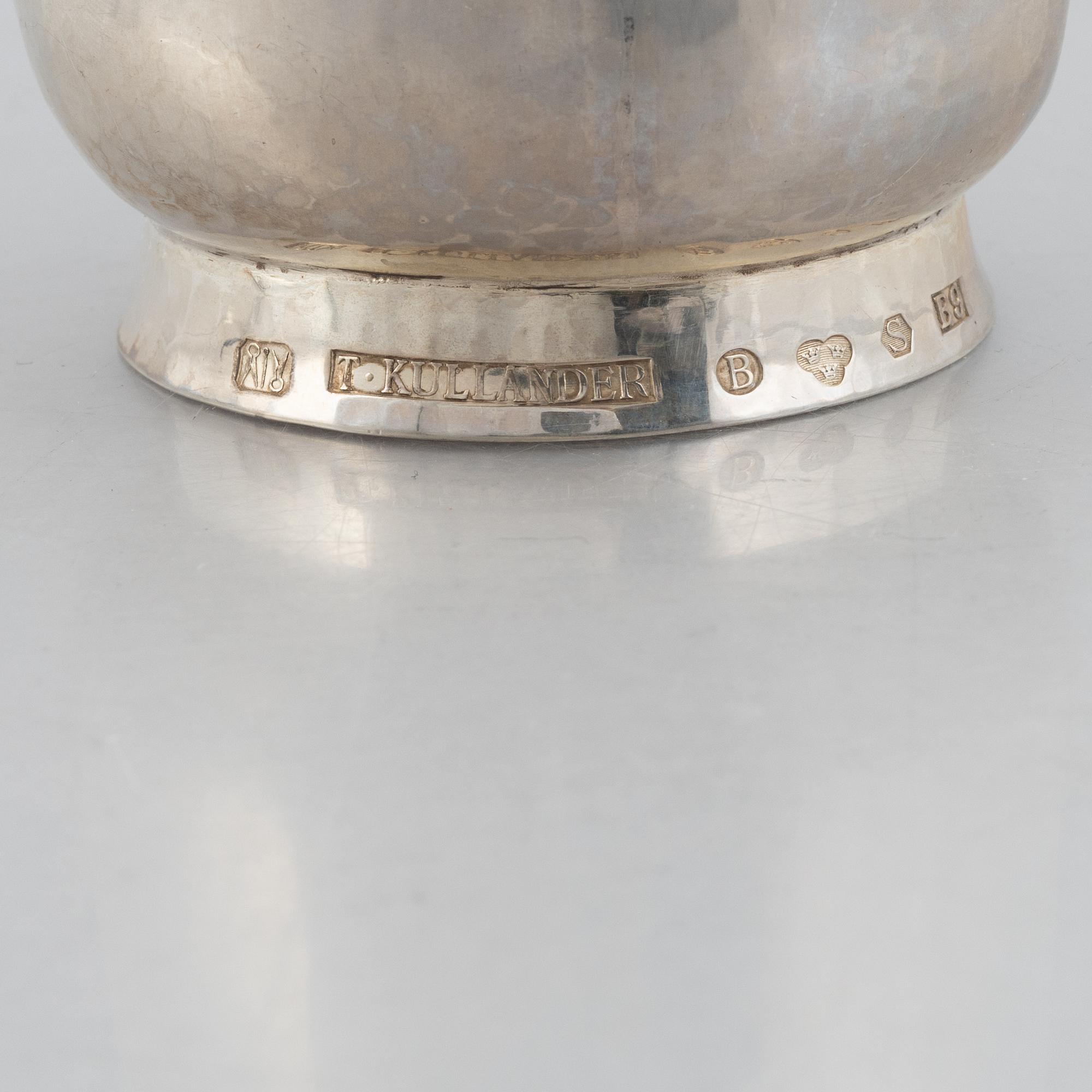 Tore Kullander, kanna, silver, Borås 1952.