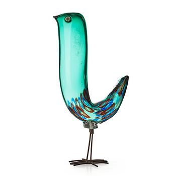 45. Alessandro Pianon, a "Pulcino" glass sculpture of a bird, Vistosi, Italy 1960's.