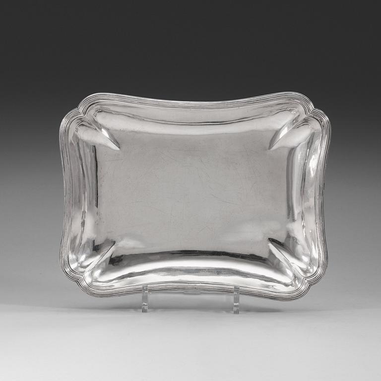 A Swedish 18th century silver dish, marks of Arvid Floberg, Stockholm 1788.