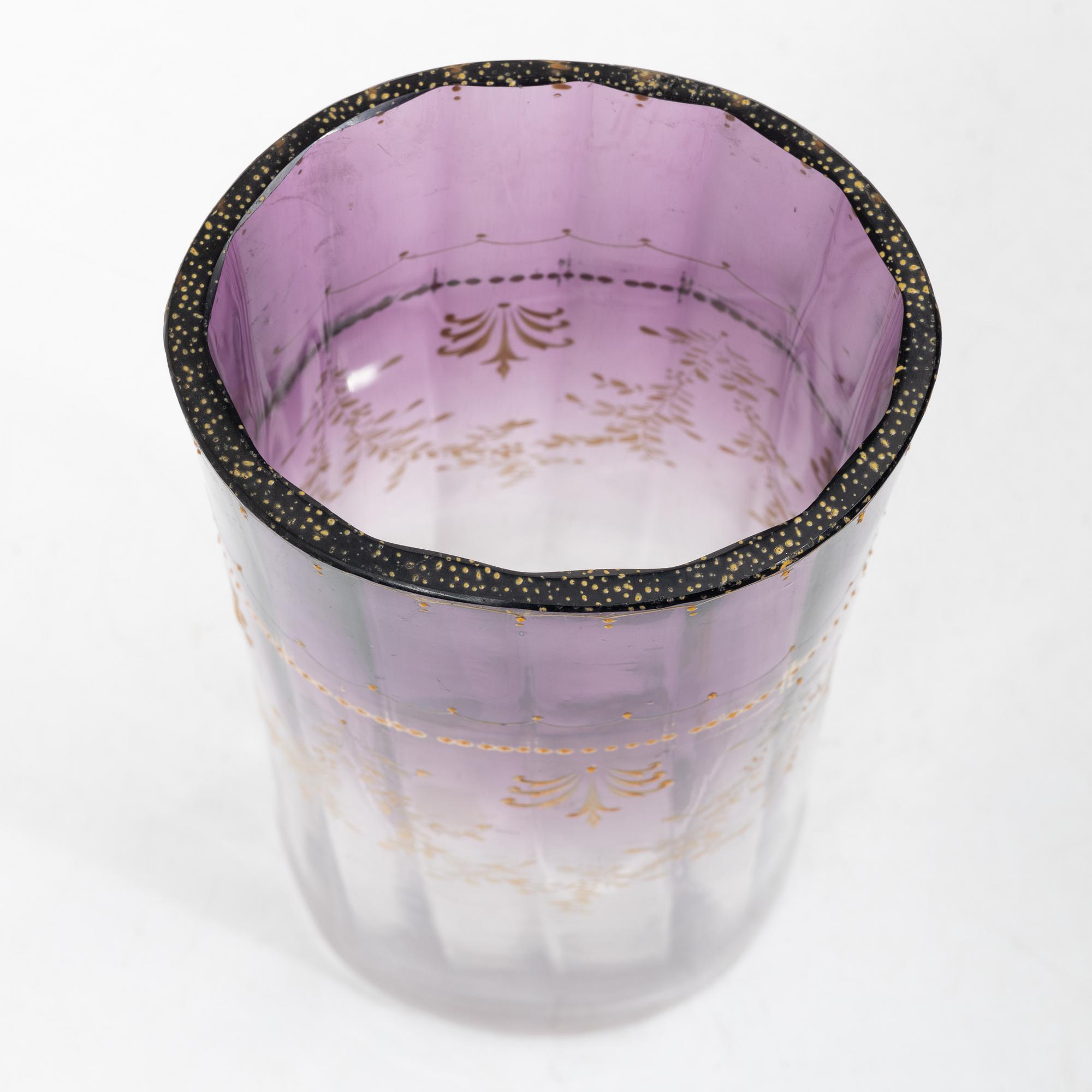 A glass vase, Moser, Karlsbad, circa 1900.