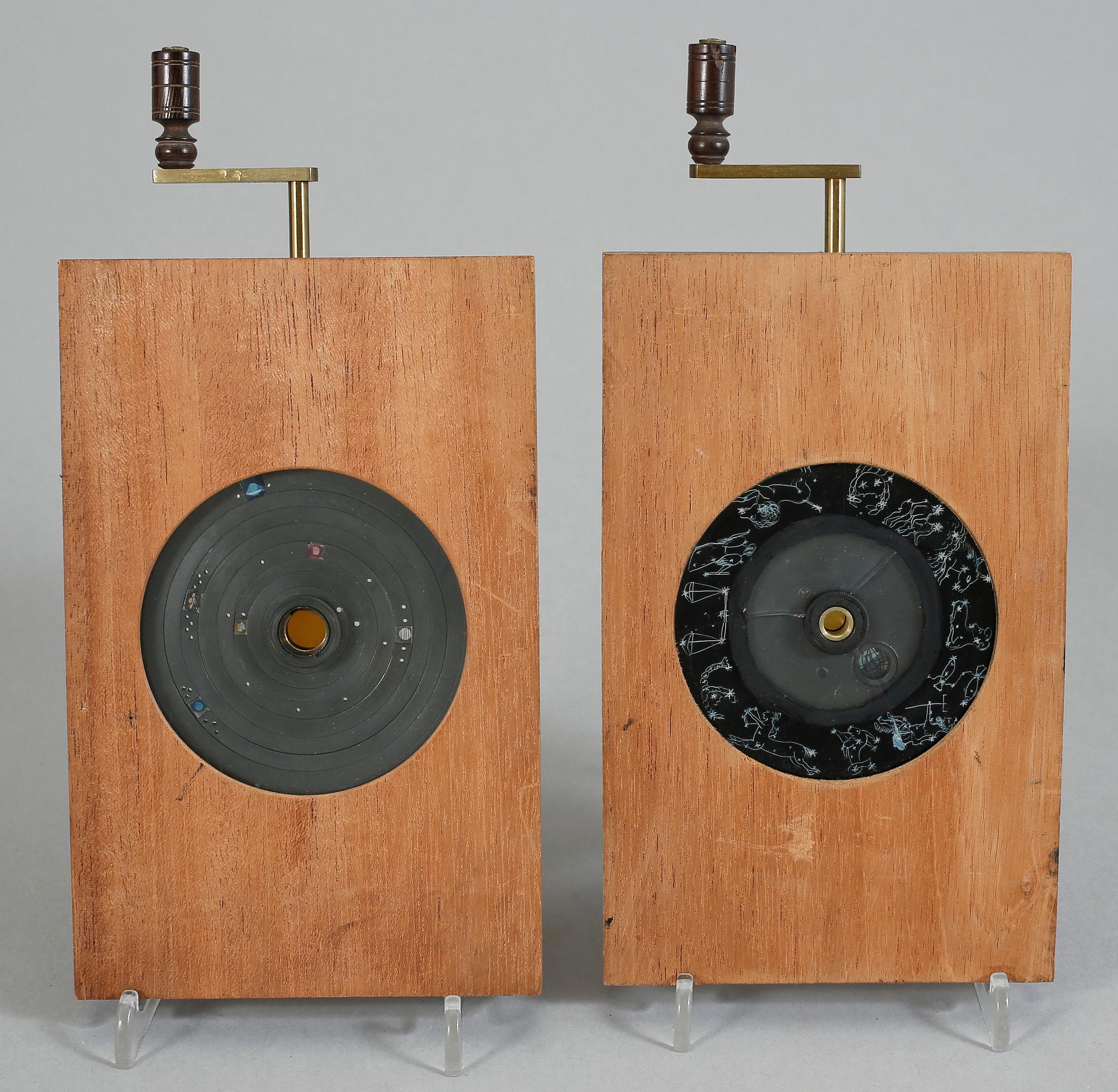 DIAGRAM ÖVER JORDENS RÖRELSE KRING SOLEN, i etui, 18/1900-tal.