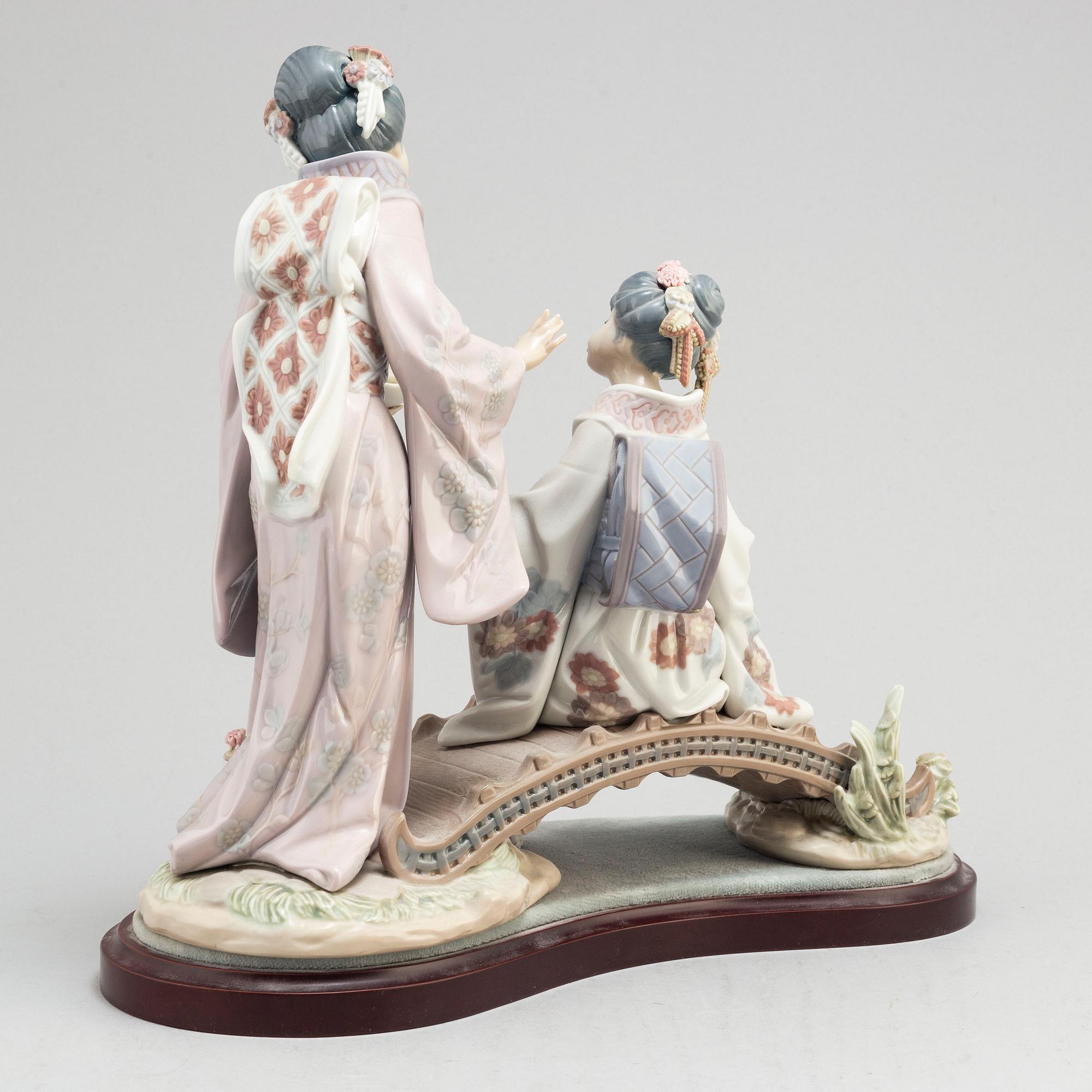 LLADRO, figurin, porslin. "Vår i Japan", 1984.