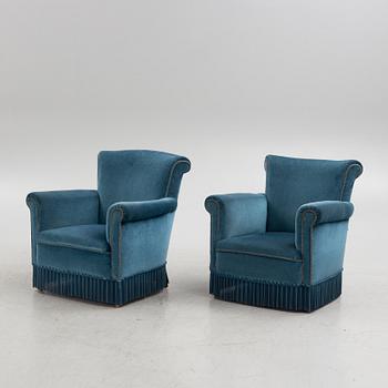 A pair of armchairs, Nordiska Kompaniet, early 20th Century.