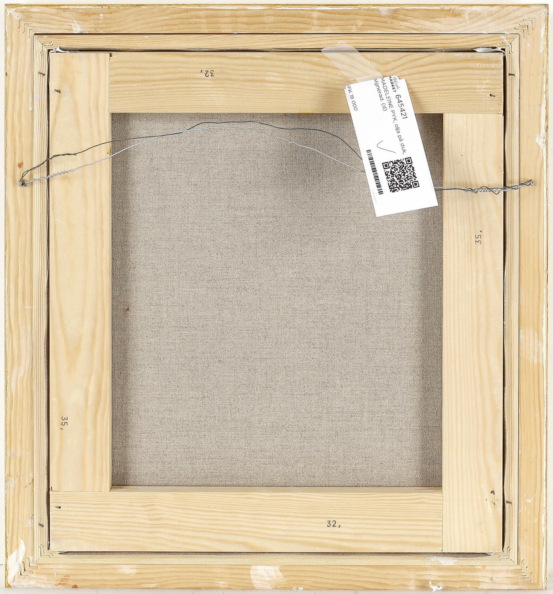 MADELEINE PYK, olja på duk, signerad.