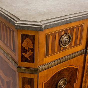 A GUSTAVIAN CHEST OF DRAWERS, Sweden, late 18th Century.