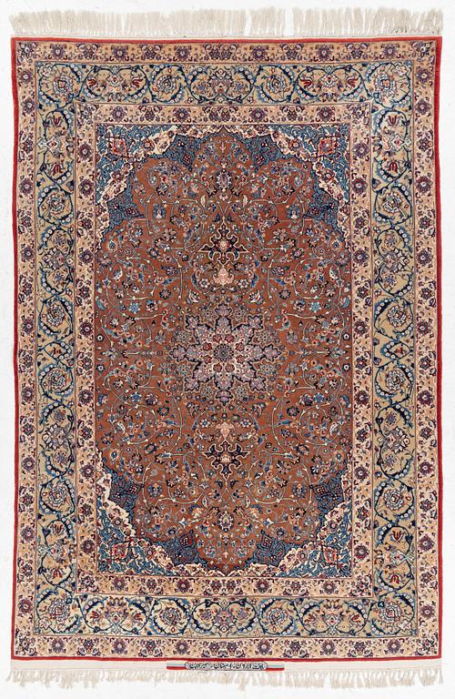 A Isfahan rug, signed (Hossein) Seirafian  222 x 150 cm.