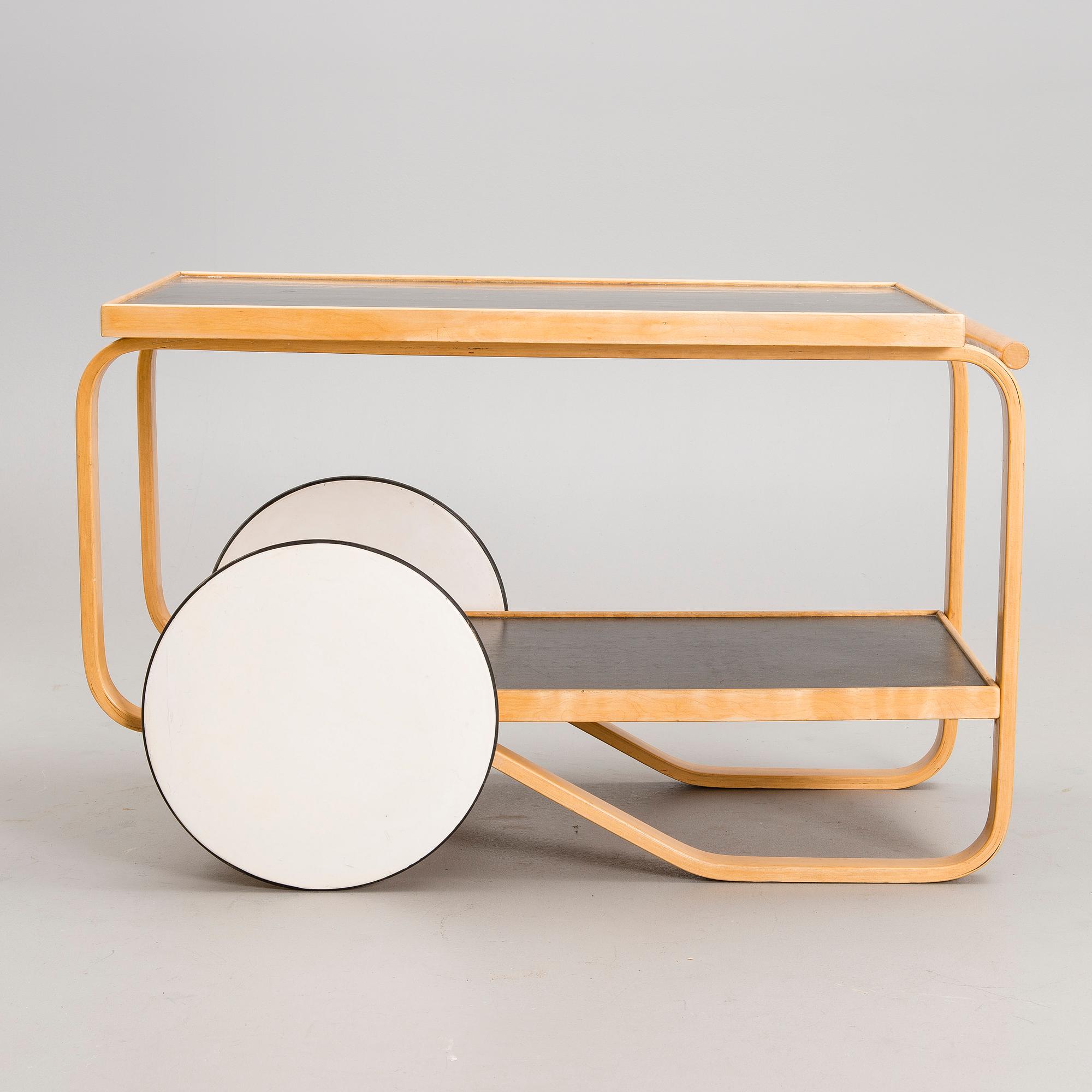 ALVAR AALTO, serveringsvagn modell 90, Artek 1900-talets mitt.