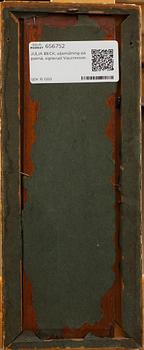 JULIA BECK, oljemålning på pannå, signerad Vaucresson.