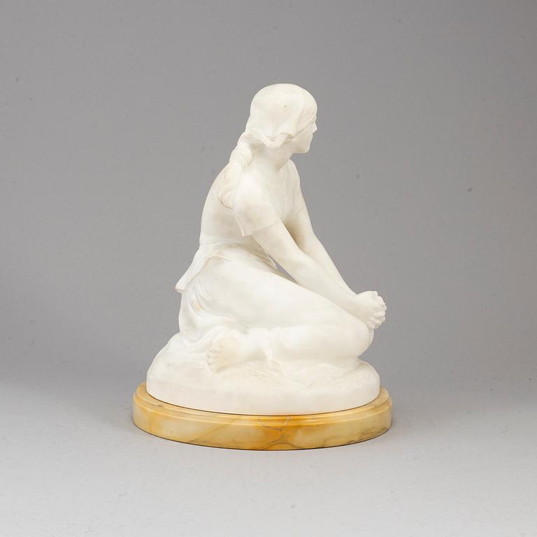 SKULPTUR, alabaster, omkring 1900.