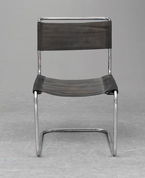 A Marcel Breuer chrome plated "B33" chair, probably by Gebrüder Thonet, Germany 1930's.