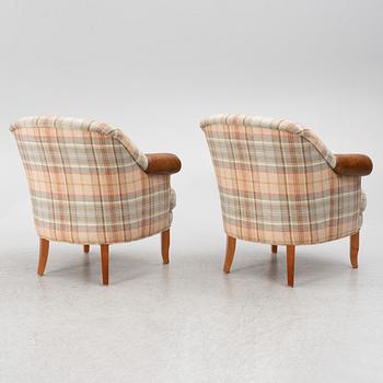 A pair of easy chairs, Jio furniture, Jönköping, second half of the 20th century.