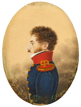 410. Erik Vilhelm Le Moine, Empireman med röda epåletter.