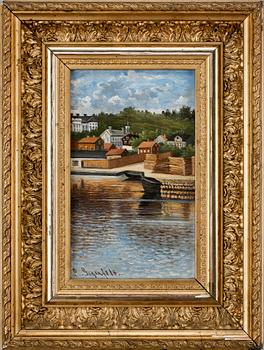 LOTTEN VON GEGERFELT, olja på pannå, 2 st. Sign.