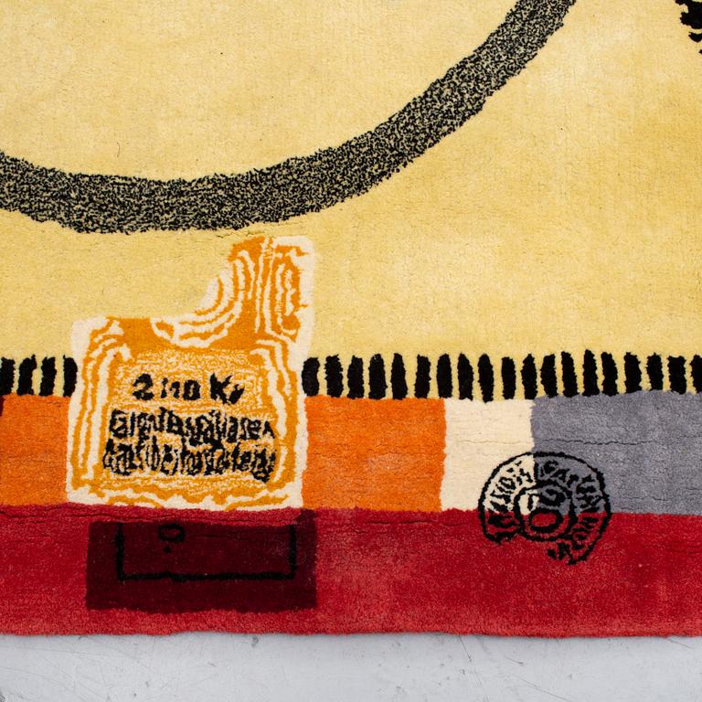 CAROUSCHKA STREIJFFERT, A CARPET, "Construktion", hand tufted, ca  297 x 197 cm.