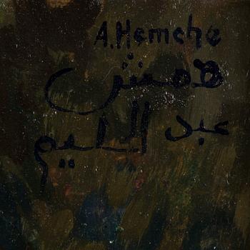 ABDEL-HALIM HEMCHE, Oil on panel, signed.