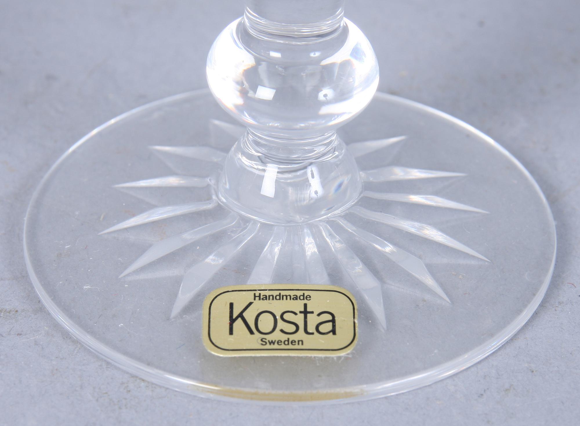 GLASSERVIS, 37 delar, Kosta.