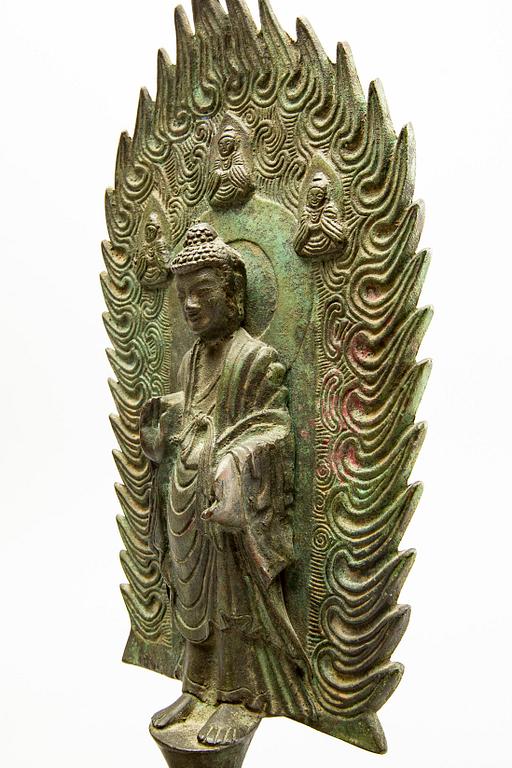 A Chinese bronze Buddha figurine 21st century.