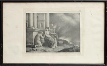 LITOGRAFIER, efter Raphael, 8 st. 1800-tal.