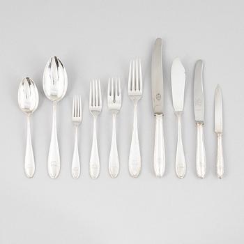A Swedish Silver Cutlery, model 'Munvig', mark of K Anderson, Stockholm 1915 (120 pieces).