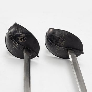 A Swedish pair of military practice swords 1886 pattern.