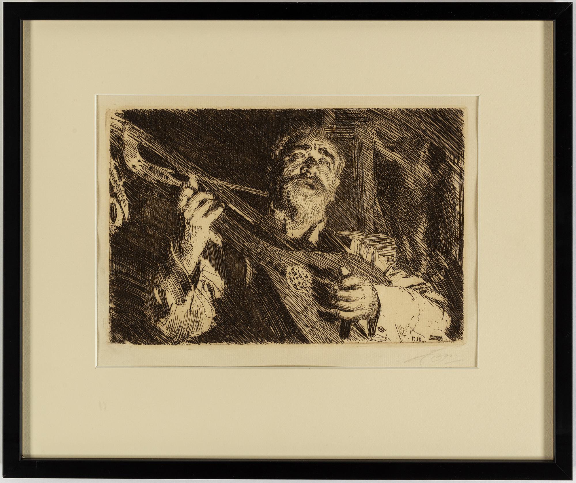 ANDERS ZORN, etsning, 1918, signerad.