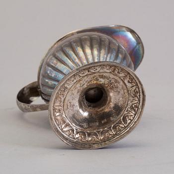 A SILVER CREAMER BY MICHAEL OLOF BARKMAN, VARBERG 1841.