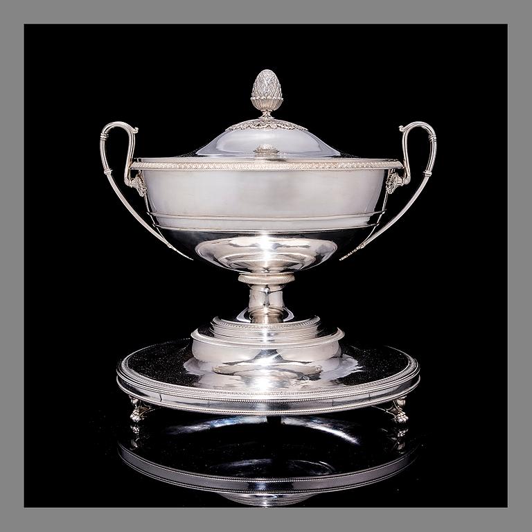 TERRIN, silver, empire, 1821, Wien. Vikt 3,9 kg.