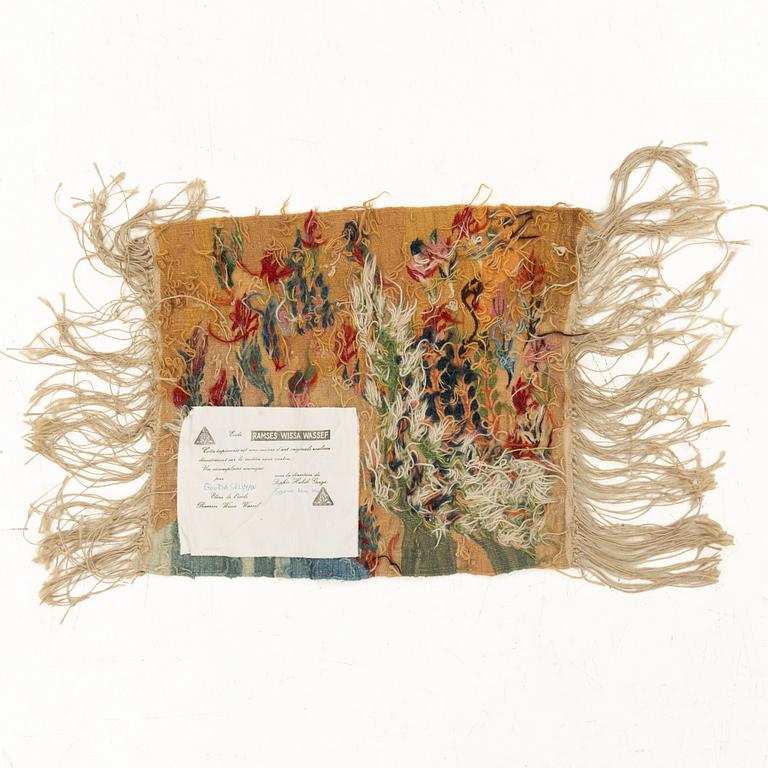 Ramses Wissa Wassef, textile, tapestry technique, approx. 50 x 44 cm.