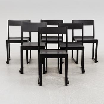 A set of six 'Orkesterstolen' chairs by Sven Markelius.