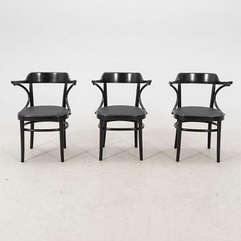 A set of six painted Gemla armcharis mid 1900s.