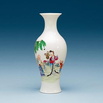 1827. A Chinese famille rose vase, presumably Republic.
