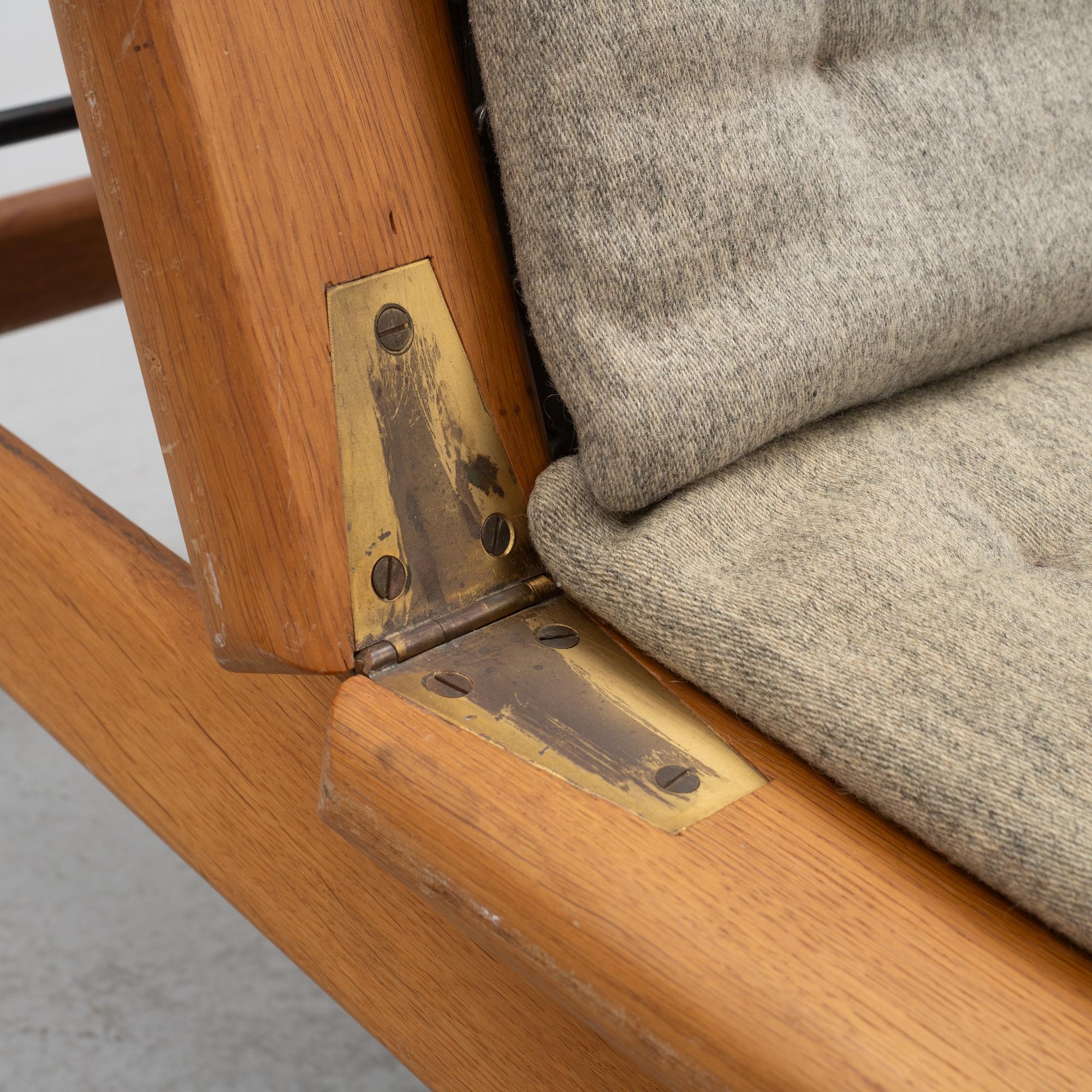 Hans J. Wegner, armchair with footstool/daybed, GE-01, Getama, Denmark.