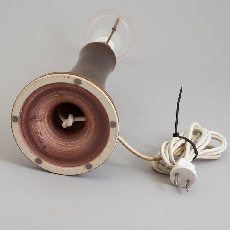 BERNDT FRIBERG, bordslampa, stengods, Gustavsbergs Studiohand, 1970-tal.