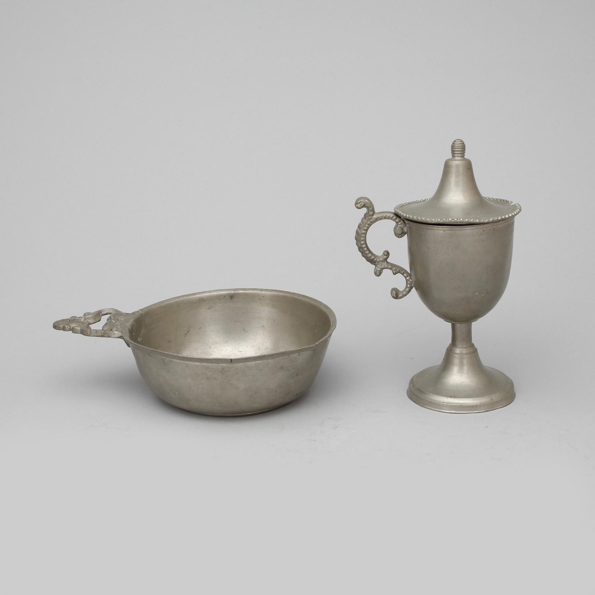 PARTI TENN, 6 delar, bla Gustaf Frederic Wigholm, Eskilstuna, 1819.