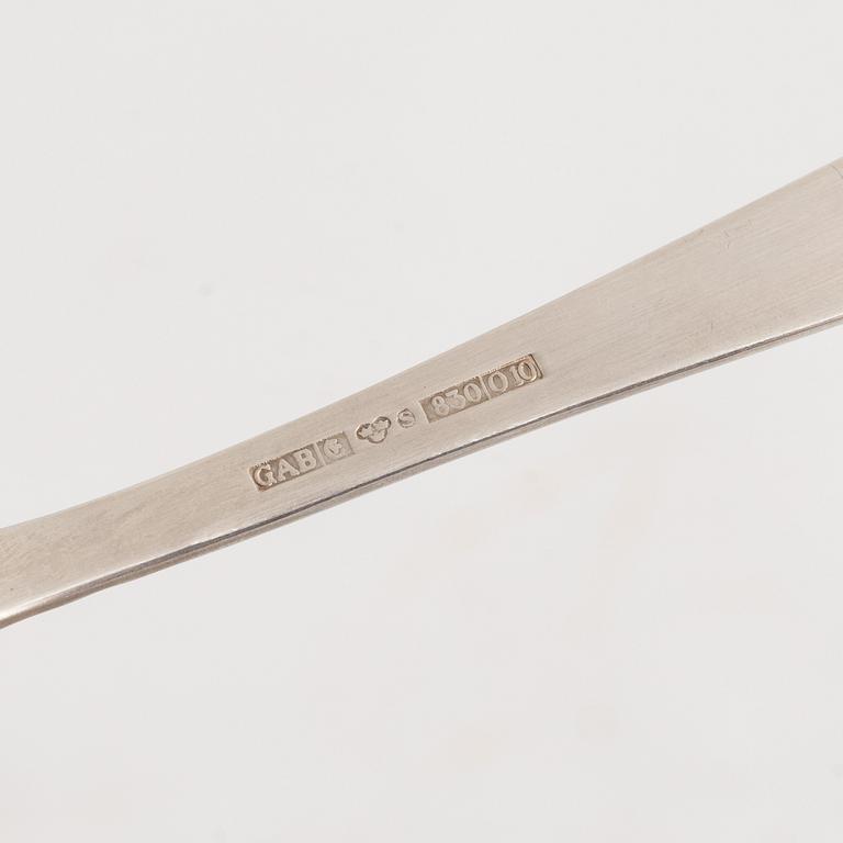 Jacob Ängman, bestickuppsättning, 98 delar, silver, "Rosenholm", Guldsmedsaktiebolaget, Stockholm 1960-80-tal.