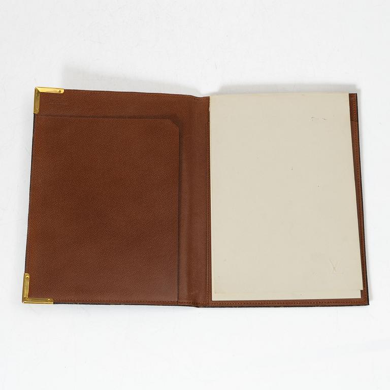 Louis Vuitton, a document holder and a note pad holder, 1985-87.
