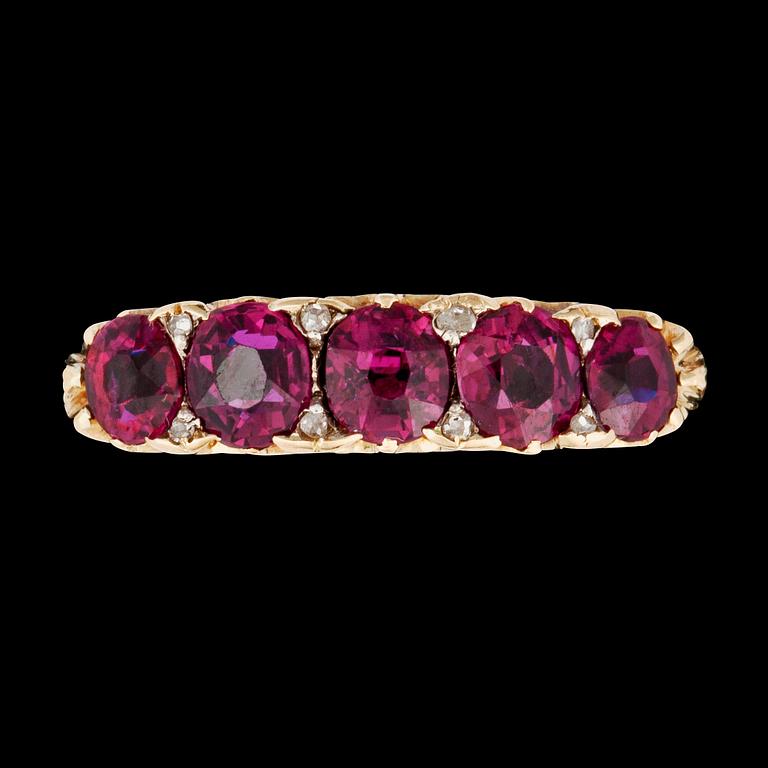 A ruby, total carat weight circa 2.00 cts, ring.