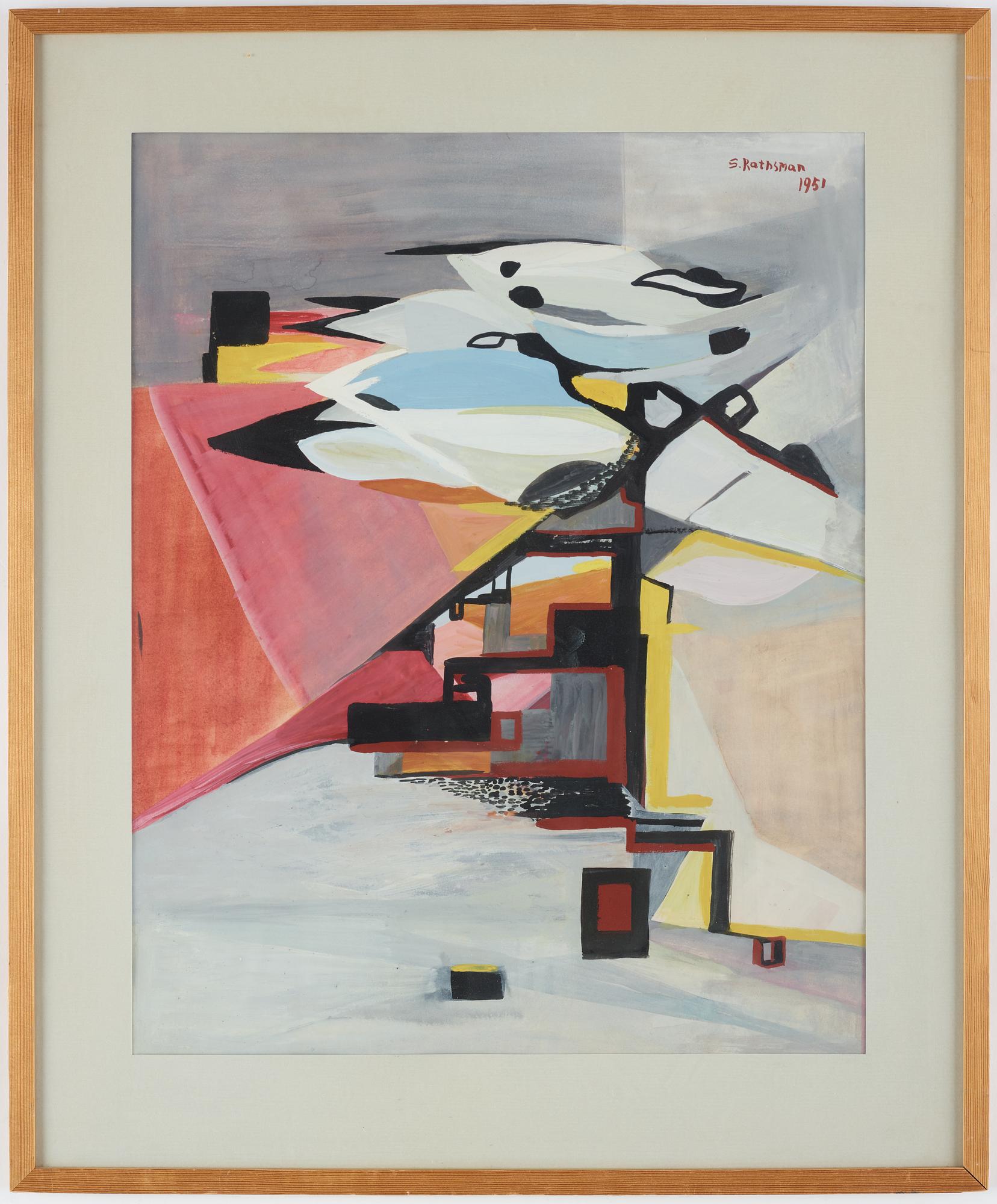 Siri Rathsman, blandteknik. Signerad och daterad 1951.