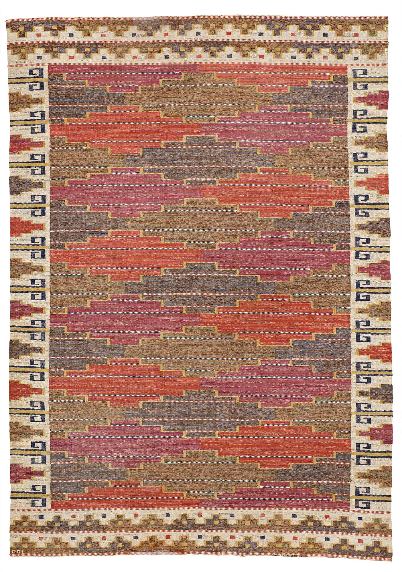 Märta Måås-Fjetterström, A CARPET, "Bruna heden", flat weave, ca 451,5 x 317 cm, signed MMF.
