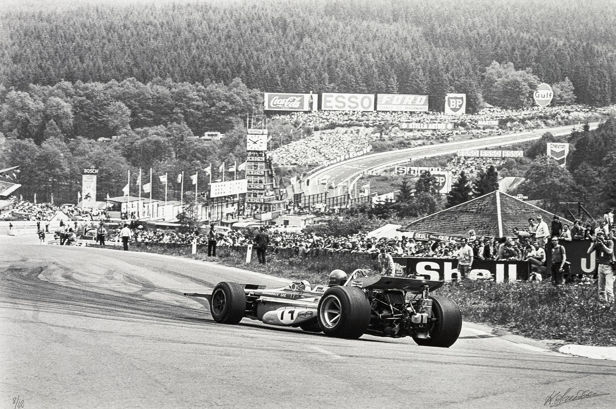 Kenneth Olausson, "Ronnie Peterson at Spa, 1970.".
