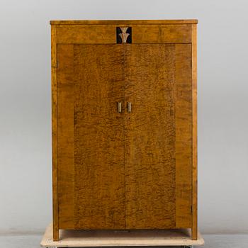 A birch venereed cabinet, 1930's.